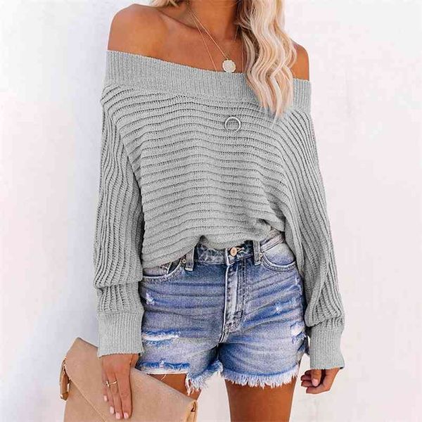 womens sweaters autumn loose off shoulder black ladies batwing sleeve pullover grey knitted winter clothes women 210604, White;black
womens sweaters autumn loose off shoulder black ladies batwing sleeve pullover grey knitted winter clothes women 210604, White;black