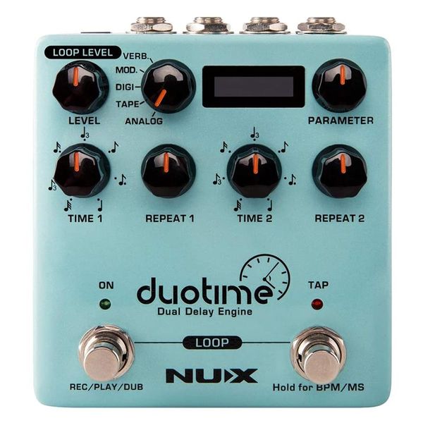 trekking poles nux duotime stereo delay pedal with independent time,analog delay,tape ,digital delay,modulation and verb
trekking poles nux duotime stereo delay pedal with independent time,analog delay,tape ,digital delay,modulation and verb