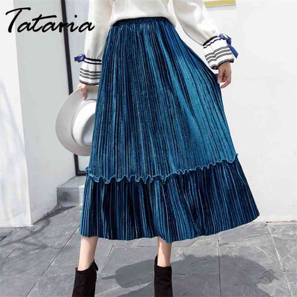 1 women velvet pleated winter ruffle skirt autumn high waist long women skirts warm midi for 210514, Black
1 women velvet pleated winter ruffle skirt autumn high waist long women skirts warm midi for 210514, Black
