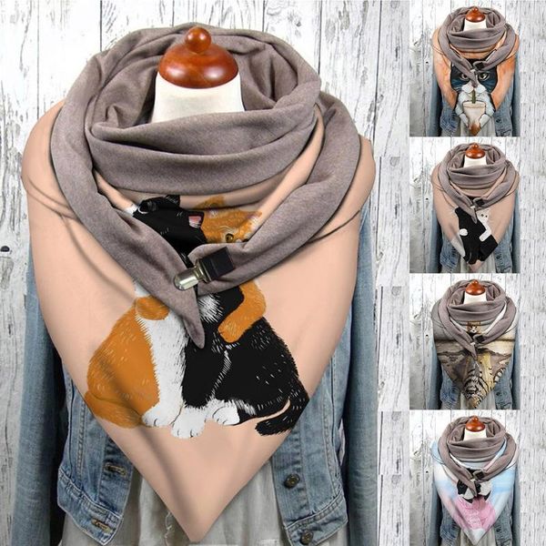 scarves fashion women cat prints scarf shawl wrap winter autumn for double-layer buckle shawls, Blue;gray
scarves fashion women cat prints scarf shawl wrap winter autumn for double-layer buckle shawls, Blue;gray