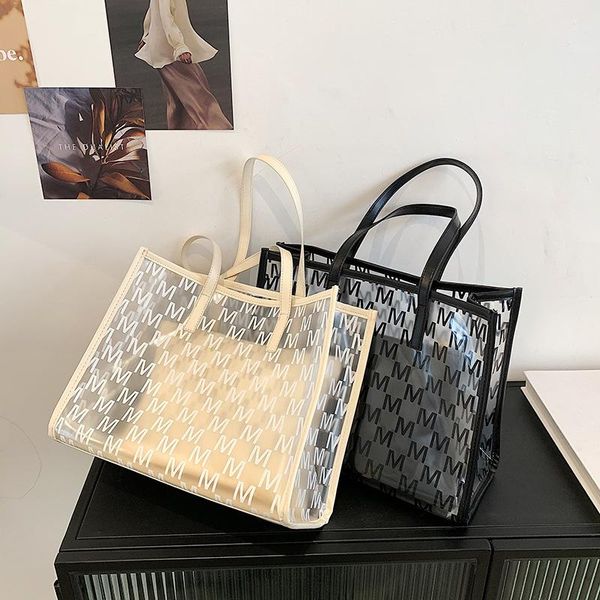 evening bags 2021 design luxury handbag pvc transparent bag large-capacity fashion portable jelly texture single shoulder female