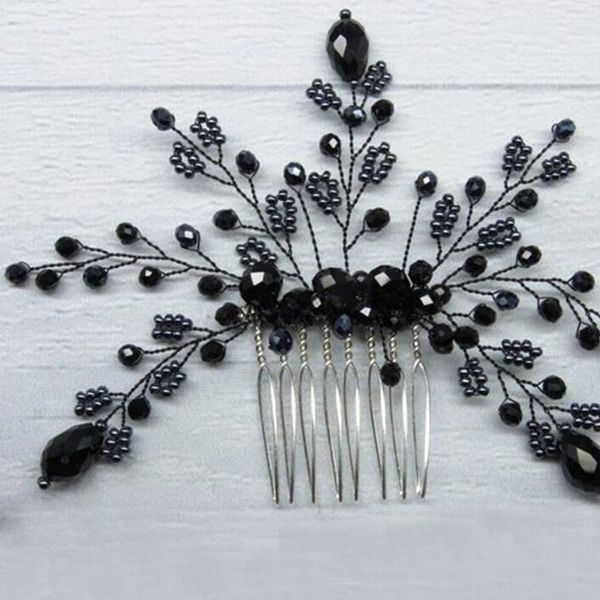 black crystal hair combs wedding hair accessories bridal women tiara handmade ornament halloween headpiece for girl and women, Silver
black crystal hair combs wedding hair accessories bridal women tiara handmade ornament halloween headpiece for girl and women, Silver