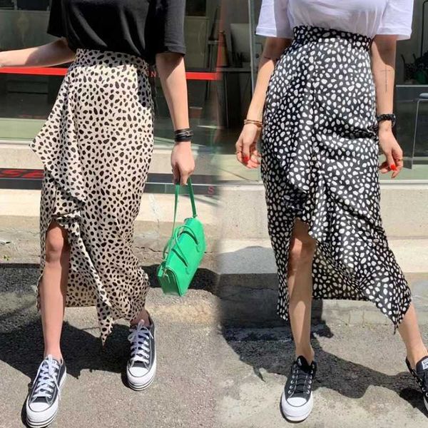 front split ruffled high waist bag hip leopard print skirts women chiffon mid slim vintage fashion faldas mujer moda chic wild 210610, Black
front split ruffled high waist bag hip leopard print skirts women chiffon mid slim vintage fashion faldas mujer moda chic wild 210610, Black