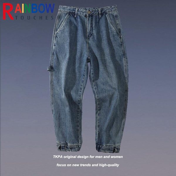 men's jeans rainbowtouches autumn japanese style casual bf wind loose wide-leg pants high street straight leggings trend, Blue
men's jeans rainbowtouches autumn japanese style casual bf wind loose wide-leg pants high street straight leggings trend, Blue