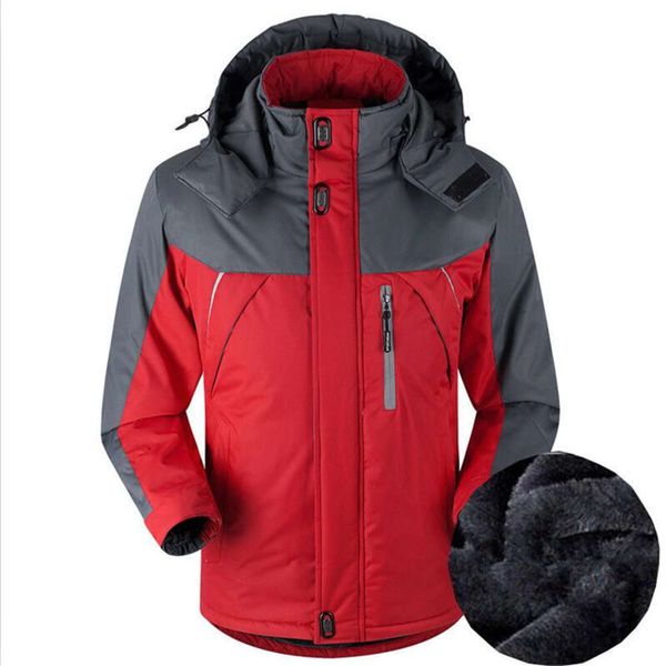 men's down & parkas plus size pizex m-5xl winter men thicken warm cotton mountaineering suit hooded patchwork outerwear jackets e83a, Black 
men's down & parkas plus size pizex m-5xl winter men thicken warm cotton mountaineering suit hooded patchwork outerwear jackets e83a, Black