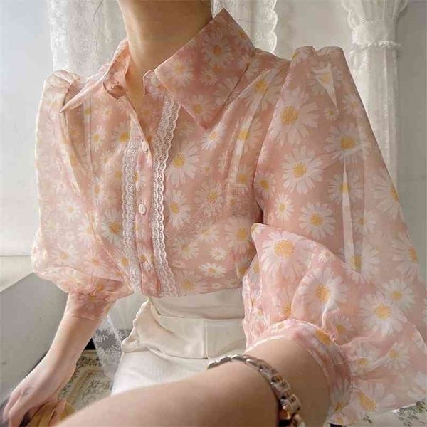 floral printed mesh women blouse shirts vintage puff sleeve turn down collar boho korean causal blusas mujer 210517, White
floral printed mesh women blouse shirts vintage puff sleeve turn down collar boho korean causal blusas mujer 210517, White