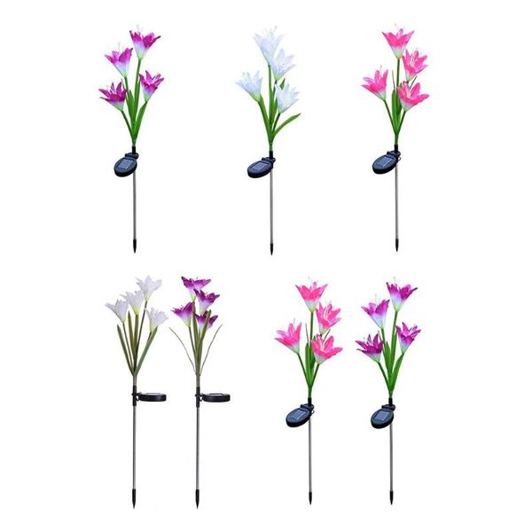 heads solar led artificial lily lawn light abs silk cloth and stainless steel waterproof garden landscape lamp good-looking lamps
heads solar led artificial lily lawn light abs silk cloth and stainless steel waterproof garden landscape lamp good-looking lamps