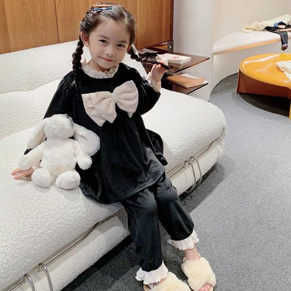 pajamas mila chou 2021 winter children fleece set warm flannel sleepwear baby girls bow black homewear nighewear kids home suit, Blue;red
pajamas mila chou 2021 winter children fleece set warm flannel sleepwear baby girls bow black homewear nighewear kids home suit, Blue;red
