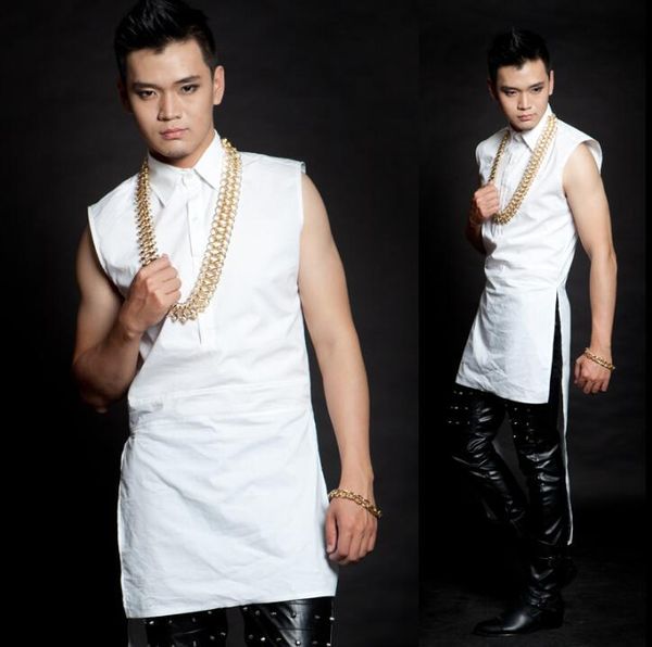 men's casual shirts right zhilong gd 2021 concert stage dovetail sleeveless shirt men dress costumes male singers plus size clothing /, White;black
men's casual shirts right zhilong gd 2021 concert stage dovetail sleeveless shirt men dress costumes male singers plus size clothing /, White;black
