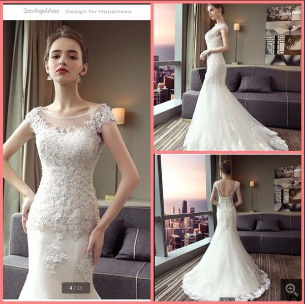 2021 latest style white tulle mermaid wedding dress lace appliques beaded cap sleeve gorgeous bridal gowns court train corset open back summ
2021 latest style white tulle mermaid wedding dress lace appliques beaded cap sleeve gorgeous bridal gowns court train corset open back summ