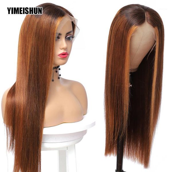 30 inch highlight wigs 4x4 machine made lace closure human hair straight brazilian remy ombre brown 13x1 wig1, Black;brown
30 inch highlight wigs 4x4 machine made lace closure human hair straight brazilian remy ombre brown 13x1 wig1, Black;brown