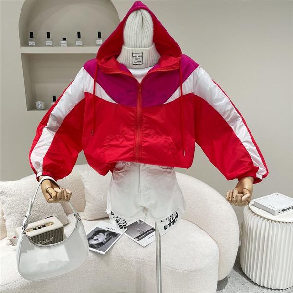 women's spring summer 2021 color contrast design long sleeve hooded thin sports jacket loose and versatile sunscreen clothes jackets, Black;brown
women's spring summer 2021 color contrast design long sleeve hooded thin sports jacket loose and versatile sunscreen clothes jackets, Black;brown