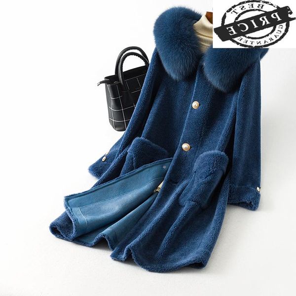 women's fur & faux winter coat women natural collar jacket female clothes 2021 korean real sheep shearing hiver 202120, Black
women's fur & faux winter coat women natural collar jacket female clothes 2021 korean real sheep shearing hiver 202120, Black