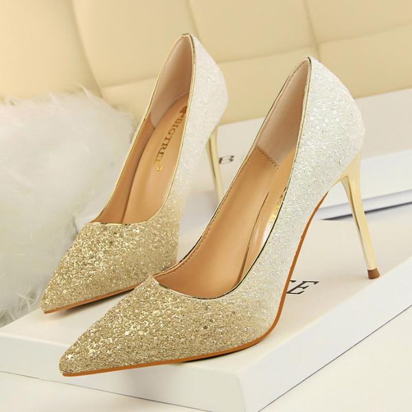 dress shoes classics sequined cloth women's wedding fashion women pumps shallow pointed toe high heels party, Black
dress shoes classics sequined cloth women's wedding fashion women pumps shallow pointed toe high heels party, Black