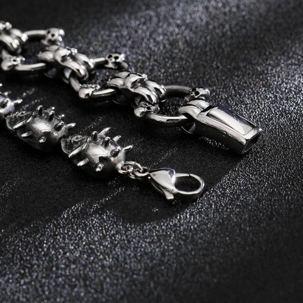 link, chain jewels store stainless steel men's star bracelet punk style barbed bracelets jewelry accessories gifts for man js122861-bdj, Black
link, chain jewels store stainless steel men's star bracelet punk style barbed bracelets jewelry accessories gifts for man js122861-bdj, Black