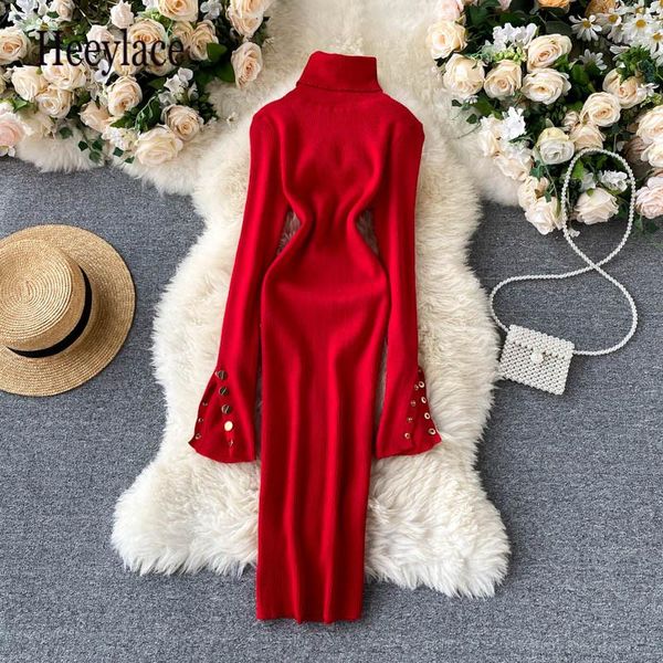 casual dresses 2021 slim turtleneck autumn winter bodycon knitted sweater midi long dress party women split sleeve warm tunic, Black;gray
casual dresses 2021 slim turtleneck autumn winter bodycon knitted sweater midi long dress party women split sleeve warm tunic, Black;gray