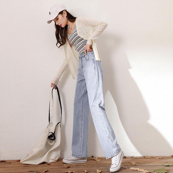 women's jeans little cowboy wide-legged pants eight women early autumn outfit show high waist tie-in 145 xxs thin loose straight, Blue
women's jeans little cowboy wide-legged pants eight women early autumn outfit show high waist tie-in 145 xxs thin loose straight, Blue