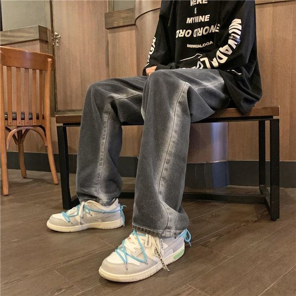 men's jeans hybskr gradient color harajuku loose straight casual male hip hop denim pants fashion streetwear 2021 trousers, Blue
men's jeans hybskr gradient color harajuku loose straight casual male hip hop denim pants fashion streetwear 2021 trousers, Blue