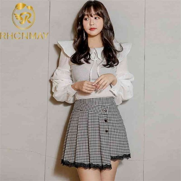 korean version spring and autumn style lotus leaf cape collar frenulum thousand bird lattice lace skirt 210520, White
korean version spring and autumn style lotus leaf cape collar frenulum thousand bird lattice lace skirt 210520, White