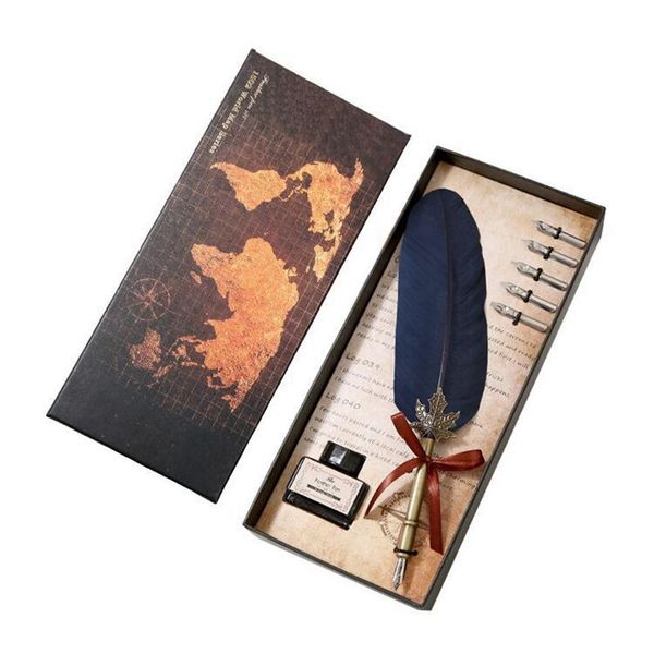 exquisite retro feather dip pen set delicate wedding gift box writing ink fountain quill creative stationery pens
exquisite retro feather dip pen set delicate wedding gift box writing ink fountain quill creative stationery pens