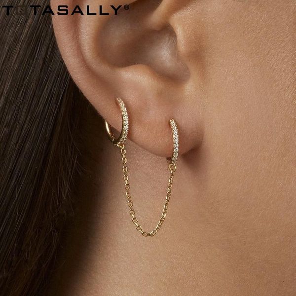 hoop & huggie totasally 1pc rhinestone earrings classic double hoops chain tassel lady club show earring jewelry accessories dropship, Golden;silver
hoop & huggie totasally 1pc rhinestone earrings classic double hoops chain tassel lady club show earring jewelry accessories dropship, Golden;silver