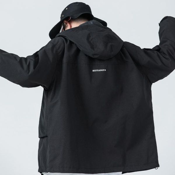 men's jackets patchwork pockets zipper men hip hop coats outwear streetwear casual autumn winter loose cargo hooded outerwear techwear, Black;brown
men's jackets patchwork pockets zipper men hip hop coats outwear streetwear casual autumn winter loose cargo hooded outerwear techwear, Black;brown