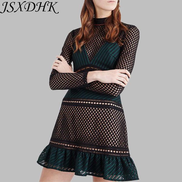 casual dresses jsxdhk 2021 autumn women party dress self portrait runway black green patchwork long sleeve lace hollow out mermaid, Black;gray
casual dresses jsxdhk 2021 autumn women party dress self portrait runway black green patchwork long sleeve lace hollow out mermaid, Black;gray