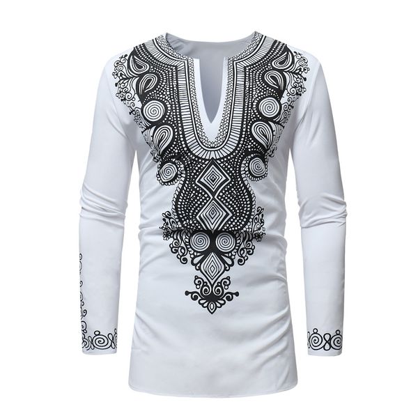 original graphic design tribal pattern men's african large long-sleeved t-shirt fashion novelty luxury comfortable light and breathable, White;black
original graphic design tribal pattern men's african large long-sleeved t-shirt fashion novelty luxury comfortable light and breathable, White;black