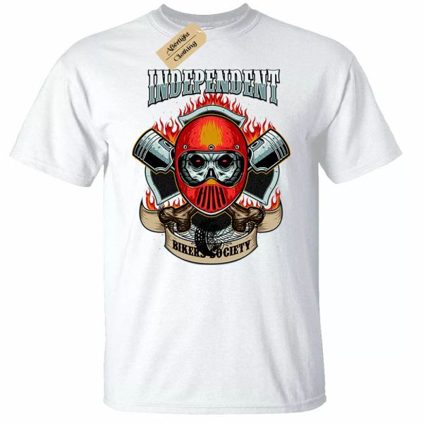 independent biker who society t shirt mens motorcycle racing team white gift, White;black
independent biker who society t shirt mens motorcycle racing team white gift, White;black