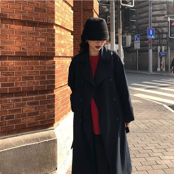 women's trench coats autumn coat solid casual long for women loose winter 2021 windbreaker, Tan;black
women's trench coats autumn coat solid casual long for women loose winter 2021 windbreaker, Tan;black