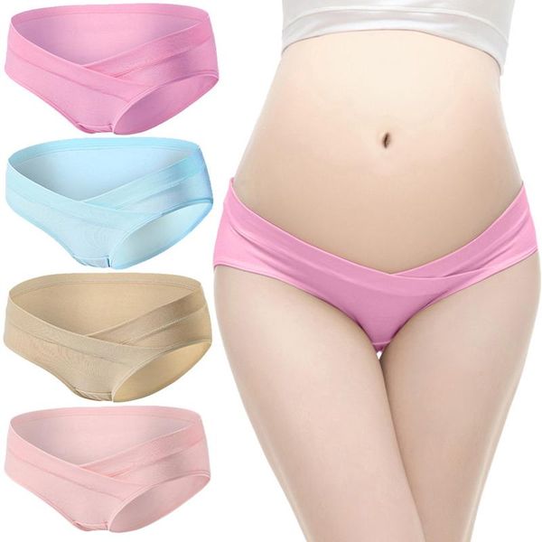 women's panties pregnant solid color cross low waist support traceless underwear 4pcs cotton elastic soft large size, Black;pink
women's panties pregnant solid color cross low waist support traceless underwear 4pcs cotton elastic soft large size, Black;pink