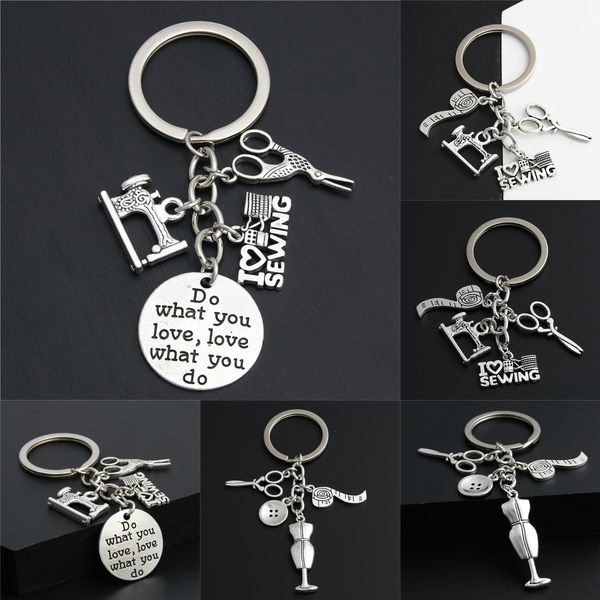 2022 sewing keychain machine & ball of yarn & ruler charm diy key chain keyring sew pendant jewelry, Silver
2022 sewing keychain machine & ball of yarn & ruler charm diy key chain keyring sew pendant jewelry, Silver