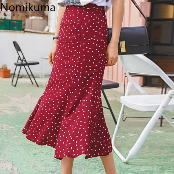 nomikuma polka dot trumpet skirt women high waist mid calf korean vintage skirts female summer jupe longue femme 3e166 210514, Black
nomikuma polka dot trumpet skirt women high waist mid calf korean vintage skirts female summer jupe longue femme 3e166 210514, Black