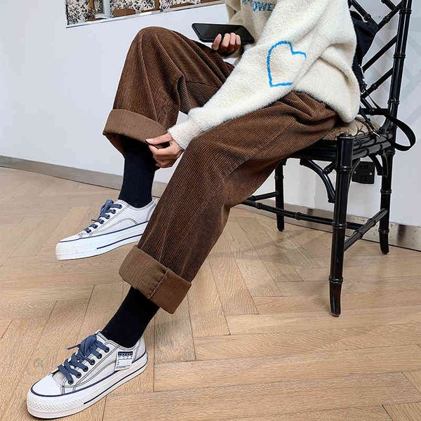 collaosed relaxed joker corduroy leisure restoring ancient ways tall waist straight wide-legged pants of height 210417, Black;white
collaosed relaxed joker corduroy leisure restoring ancient ways tall waist straight wide-legged pants of height 210417, Black;white