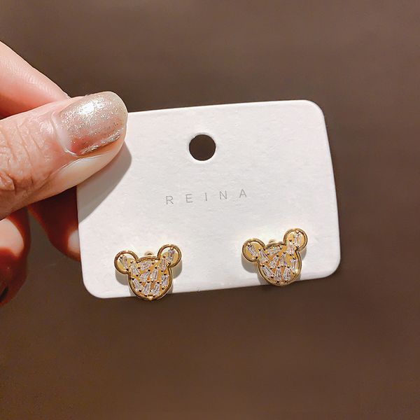 real gold electroplating 925 silver needle zircon inlaid bear earrings, Golden
real gold electroplating 925 silver needle zircon inlaid bear earrings, Golden