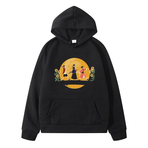 men's hoodies & sweatshirts 100% cotton 2021 samurai champloo couple hip- streetwears fashion brand trend clothing unsiex, Black
men's hoodies & sweatshirts 100% cotton 2021 samurai champloo couple hip- streetwears fashion brand trend clothing unsiex, Black
