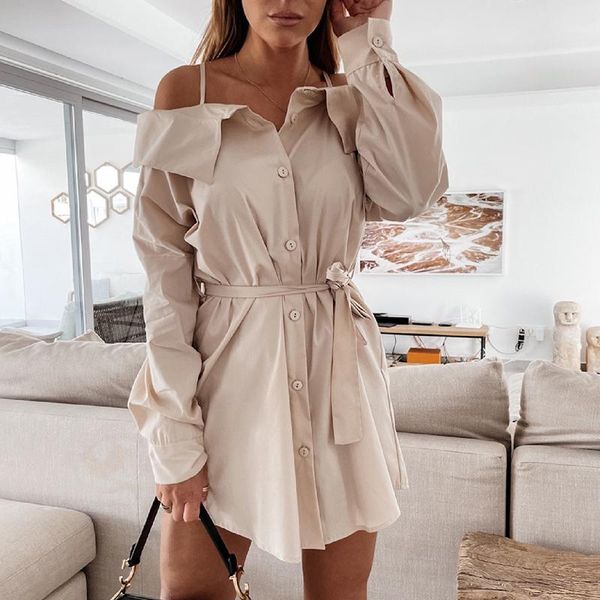 casual dresses solid autumn dress woman off the shoulder long sleeve for women 2021 belt slash neck mini ladies, Black;gray
casual dresses solid autumn dress woman off the shoulder long sleeve for women 2021 belt slash neck mini ladies, Black;gray