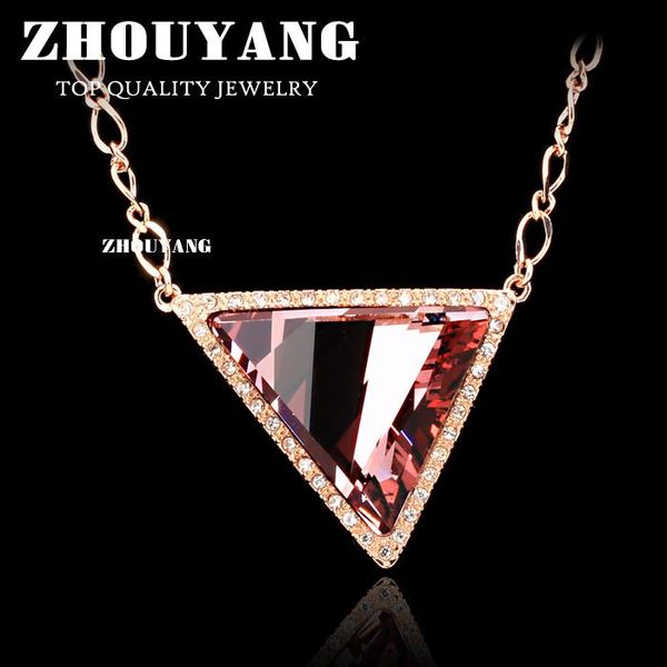 zyn504 luxury triangle crystal rose gold color pendant necklace jewelry austrian necklaces, Silver
zyn504 luxury triangle crystal rose gold color pendant necklace jewelry austrian necklaces, Silver