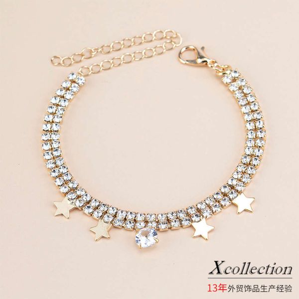 2021 popular jewelry diamond claw chain pentagram pendant bracelet women's accessories, Black
2021 popular jewelry diamond claw chain pentagram pendant bracelet women's accessories, Black