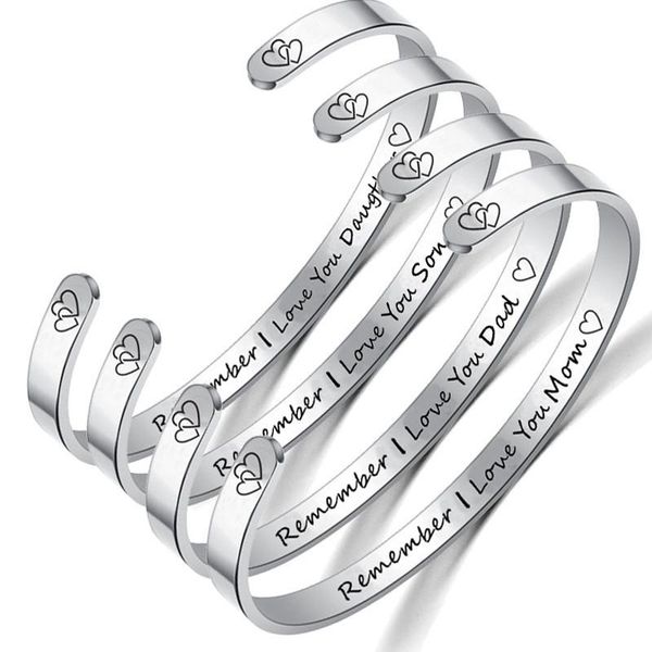 trendy family c shape titanium 6mm cuff mom,dad,daughter,son remember love you mom bangles for men women jewelry drop bangle, Black
trendy family c shape titanium 6mm cuff mom,dad,daughter,son remember love you mom bangles for men women jewelry drop bangle, Black