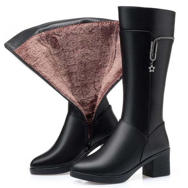 fujin women's ankle boots heel warm cowhide wool middle aged fashion thick bottom breathable mother cotton shoes ljbc, Black
fujin women's ankle boots heel warm cowhide wool middle aged fashion thick bottom breathable mother cotton shoes ljbc, Black