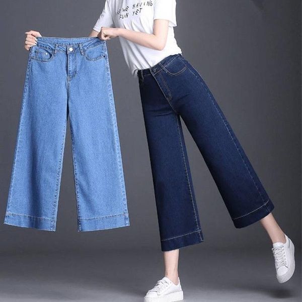 women's jeans ankle-length high waisted autumn wide leg pants mom plus sizes loose bell bottom women denim blue trousers female
women's jeans ankle-length high waisted autumn wide leg pants mom plus sizes loose bell bottom women denim blue trousers female