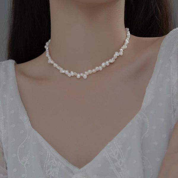 chains 925 sterling silver temperament irregular baroque pearl necklace short ethnic style fashion jewelry gifts party
chains 925 sterling silver temperament irregular baroque pearl necklace short ethnic style fashion jewelry gifts party