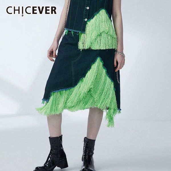 skirts chicever patchwork tassel denim skirt for women high waist irregular hem hit color casual loose a line female 2021 summer, Black
skirts chicever patchwork tassel denim skirt for women high waist irregular hem hit color casual loose a line female 2021 summer, Black