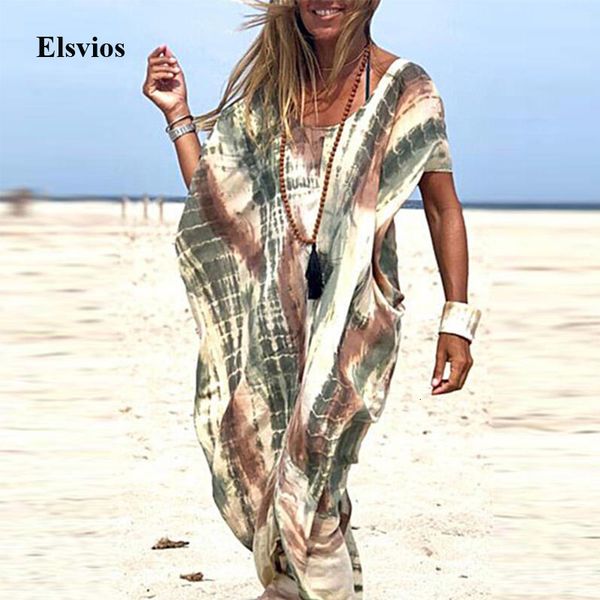 casual dresses 2021 fashion summer tie-dye beach party short sleeve women long elegant o-neck irregular loose vestidos 60li, Black;gray
casual dresses 2021 fashion summer tie-dye beach party short sleeve women long elegant o-neck irregular loose vestidos 60li, Black;gray