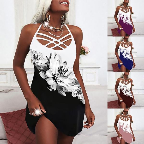 casual dresses 2021 summer european and american women's printed sleeveless suspender dress, Black;gray
casual dresses 2021 summer european and american women's printed sleeveless suspender dress, Black;gray