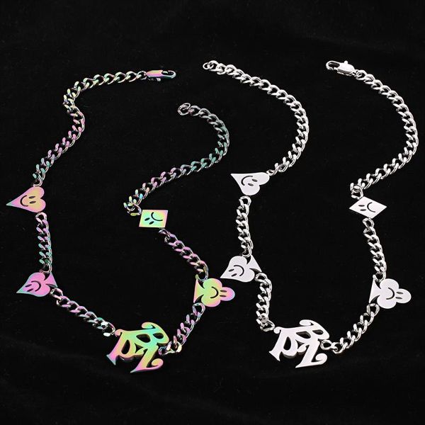 chokers hip-hop quench playing cards stainless steel smilely fashion collar necklace for man women choker chain cool party charm jewelry, Golden;silver
chokers hip-hop quench playing cards stainless steel smilely fashion collar necklace for man women choker chain cool party charm jewelry, Golden;silver