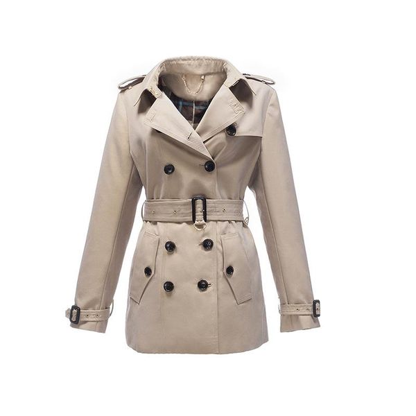 women's trench coats 2021 autumn and winter korean style elegant slimming short double breasted coat for women, Tan;black
women's trench coats 2021 autumn and winter korean style elegant slimming short double breasted coat for women, Tan;black