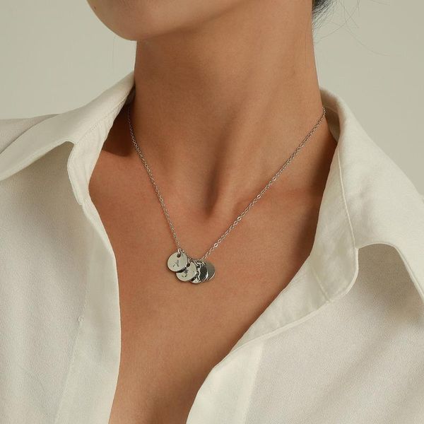 round necklace women letter necklaces woman simple fashion vintage pendant girl party jewelry silver color trendy metal collares chains
round necklace women letter necklaces woman simple fashion vintage pendant girl party jewelry silver color trendy metal collares chains