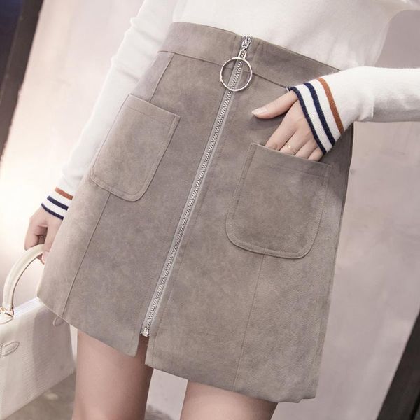 skirts hanyiren women a line high waist harajuku skirt vintage front zipper 2021 fashion autumn winter office lady elegant, Black
skirts hanyiren women a line high waist harajuku skirt vintage front zipper 2021 fashion autumn winter office lady elegant, Black